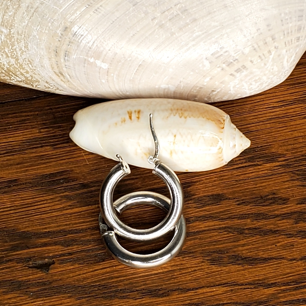 Elegant Silver Hoop Earrings